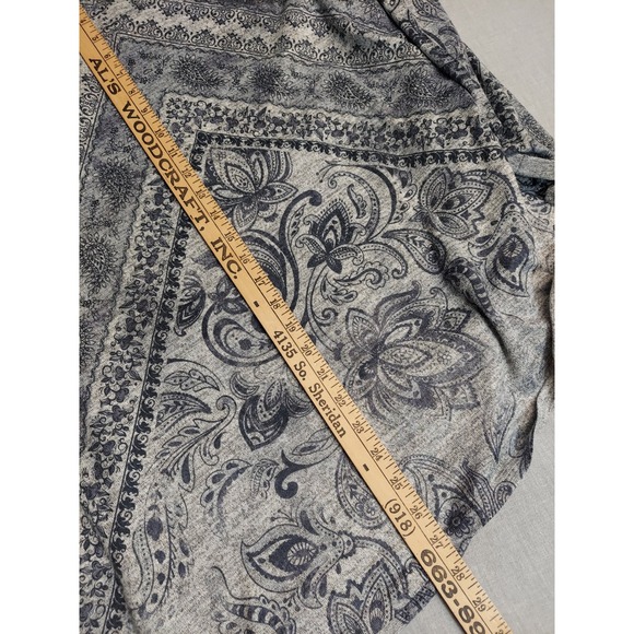 Est 1946 Paisley Tunic Top Womens Plus 22/24W Grey Blue Stretch Knit Boho Blouse - Picture 13 of 13